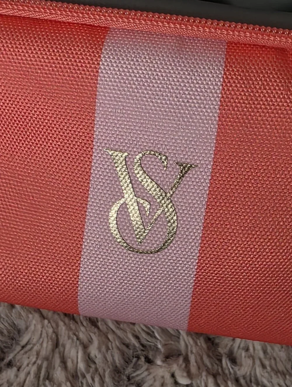 Victoria's Secret Pink Striped Cooler Backpack Drawstring Bag Beach Gym or Work
